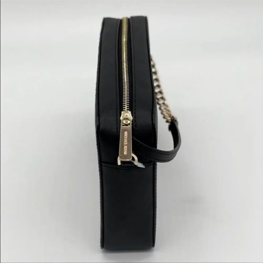 Michael Kors Jet Set Item Crossbody Bag Leather Black